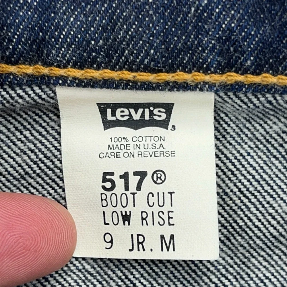 Vintage Levis 517 Jeans Women 9 Jr Low Rise Bootcut Deadstock  29x33 90s 1998